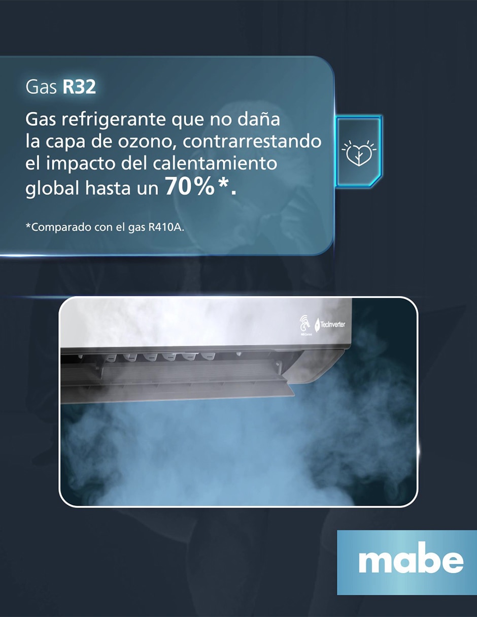 Aire acondicionado mini split inverter frío 12000 BTU MMI12CABWCA32M2 9