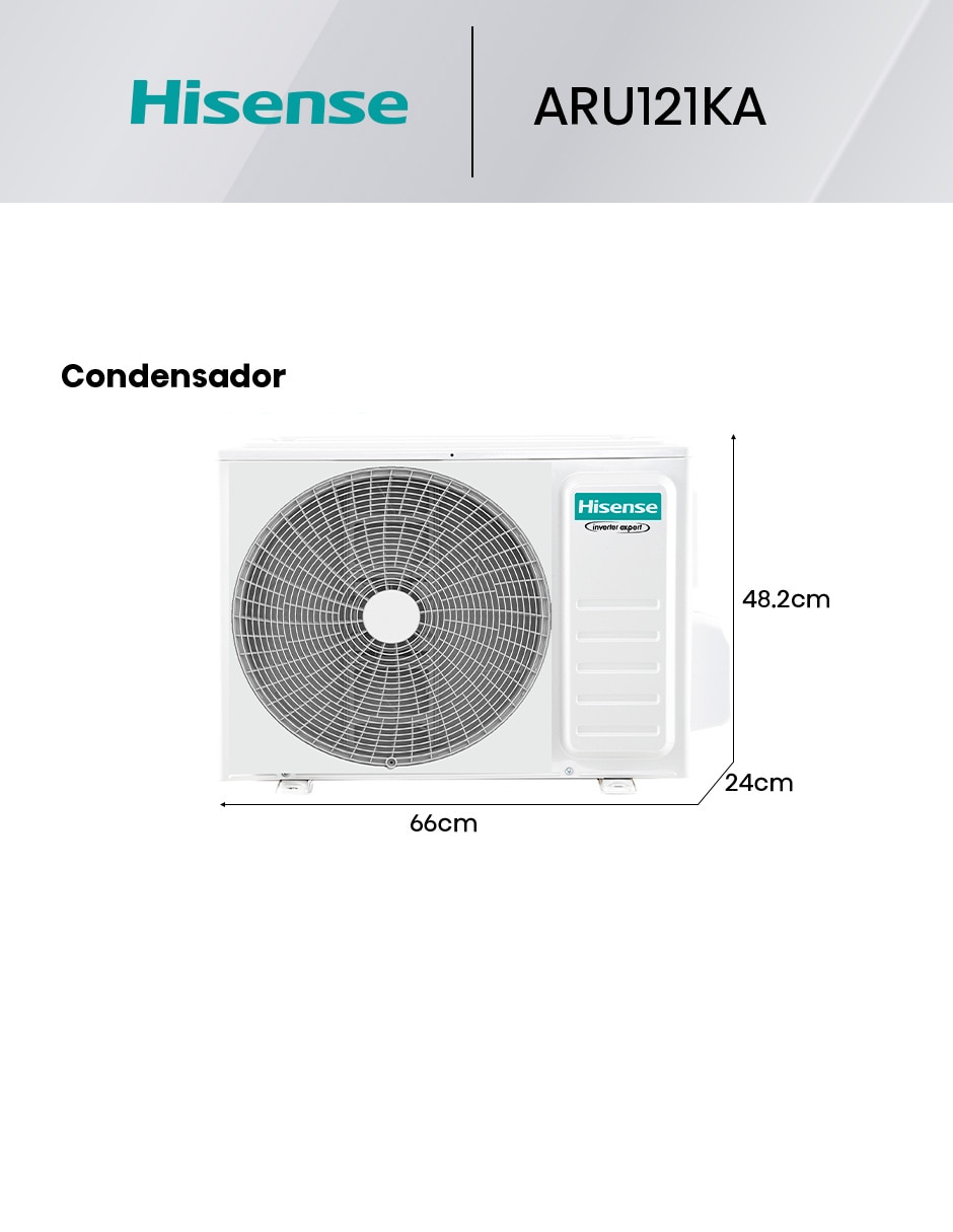 Aire acondicionado mini split inverter frío 12000 BTU ARU121KA 115 V 7