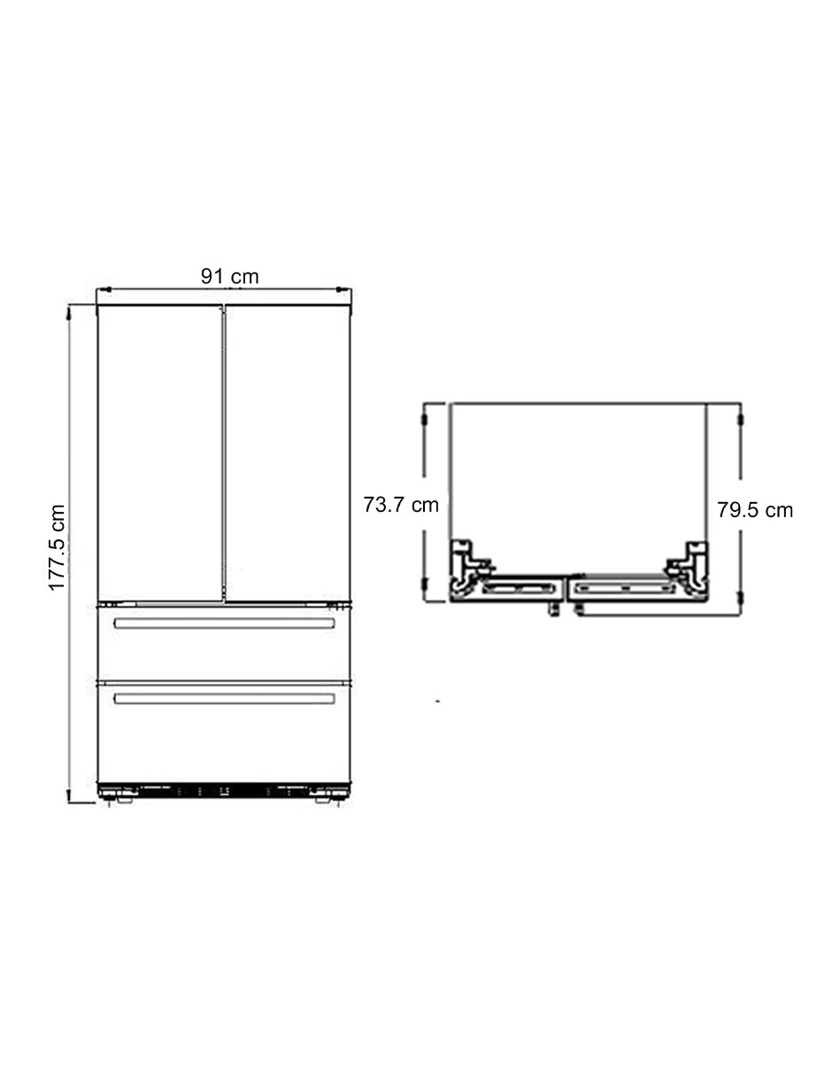 Refrigerador french door 22 pies cúbicos inverter no frost y fábrica de hielos RFD 84950 SS MX 11