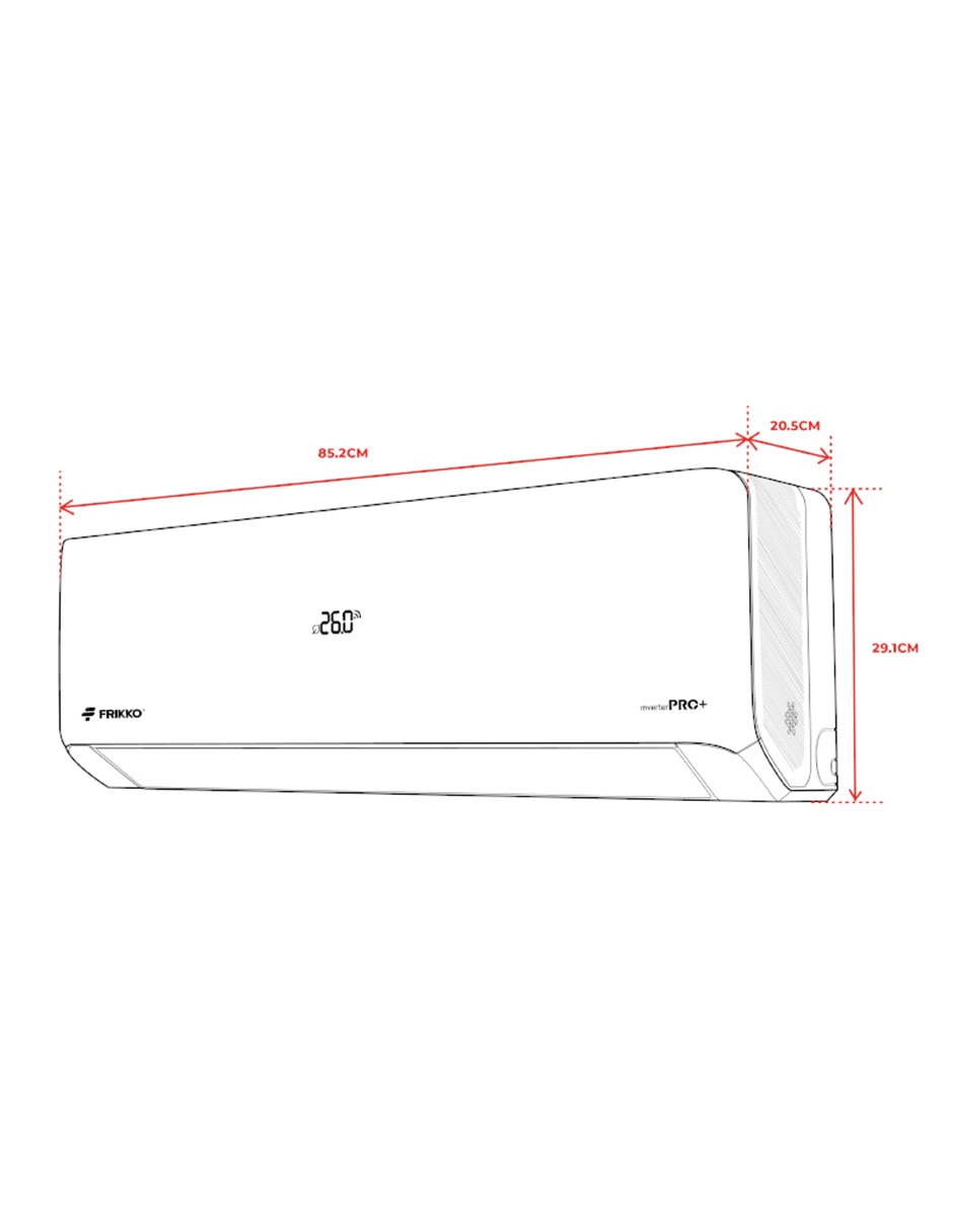 Aire acondicionado mini split inverter PRO+ frío 122CPRO+ 230 V 5