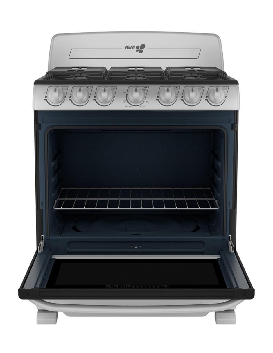 Estufa de piso a gas lp 76 cm ei3520baps1 de 6 quemadores 3