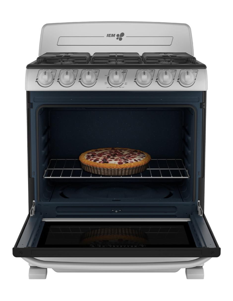 Estufa de piso a gas lp 76 cm ei3520baps1 de 6 quemadores 4