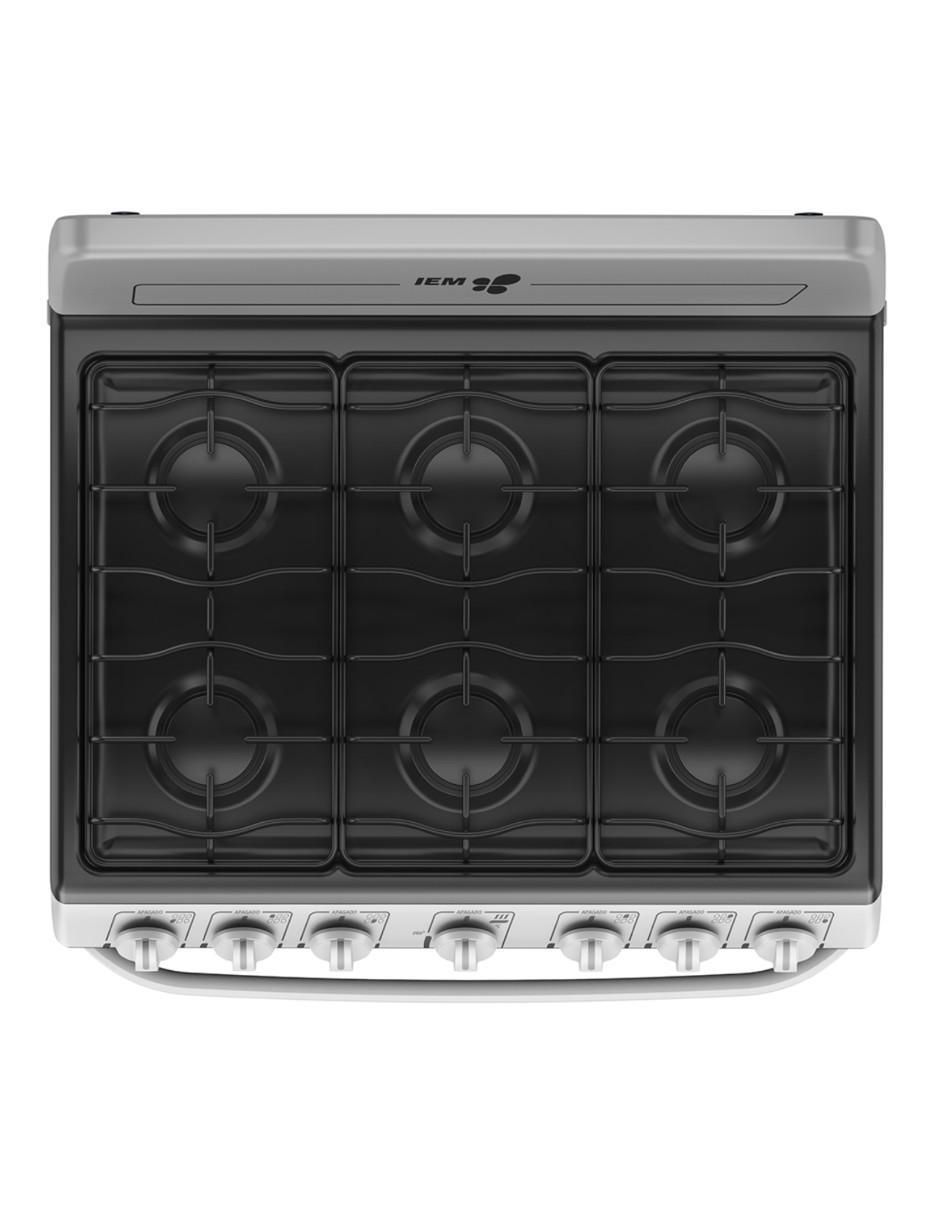 Estufa de piso a gas lp 76 cm ei3520baps1 de 6 quemadores 5