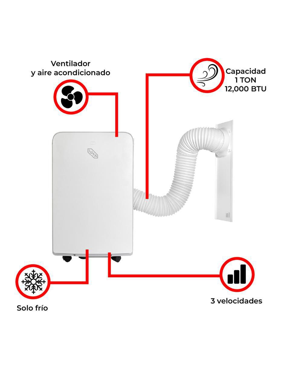 Aire acondicionado portátil frío 12000 btu acpr12 115 v 2