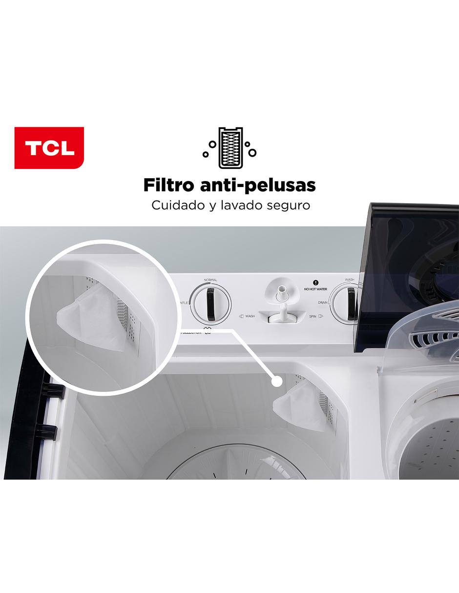 Lavadora doble tina 14 kg semiautomática carga superior twt14s 2