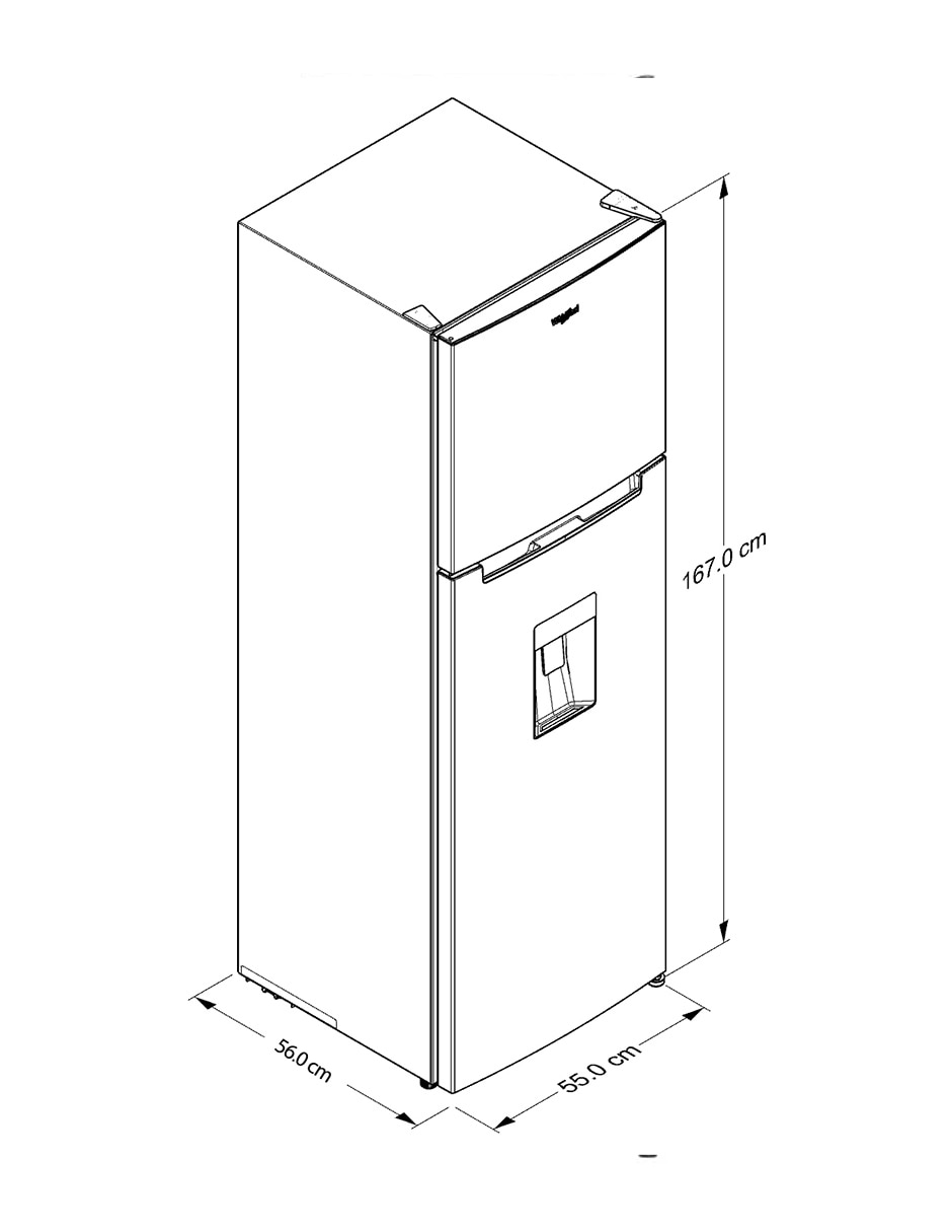 Refrigerador top mount 9 pies cúbicos inverter WT32409D 7