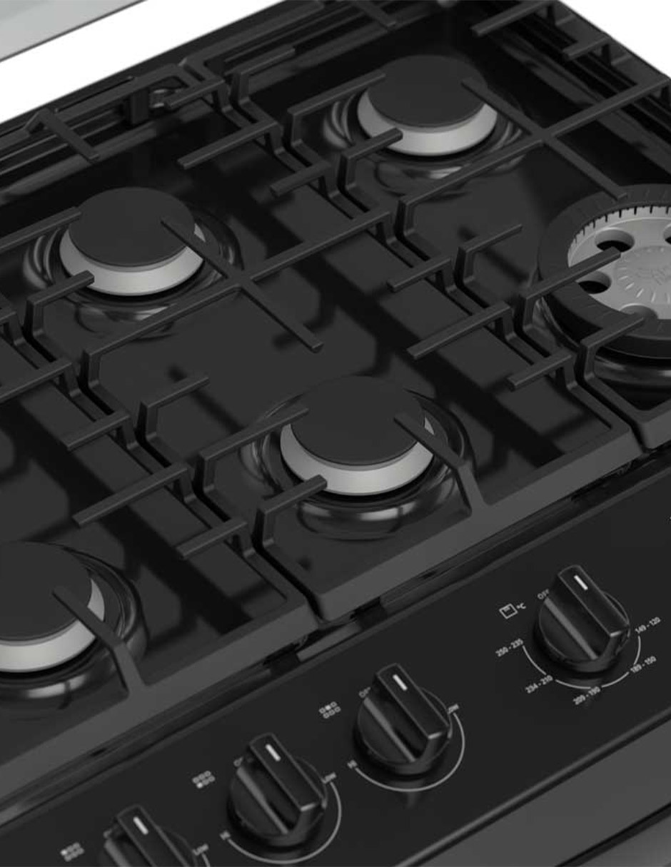 Estufa de piso a Gas LP 76.2 cm WFR7000B de 6 quemadores 8