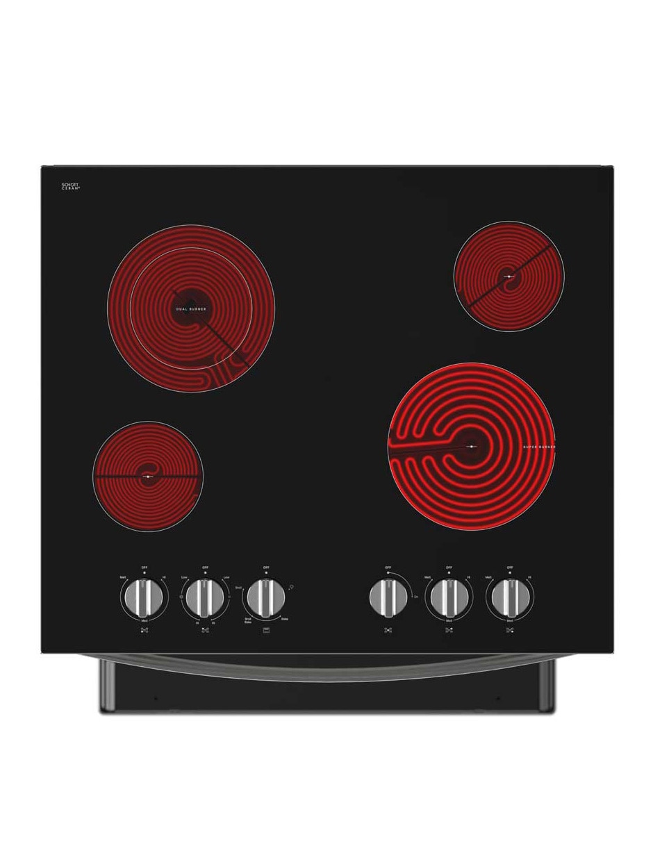 Estufa de piso eléctrica 75.9 cm 
WFRE1300D de 4 quemadores 5