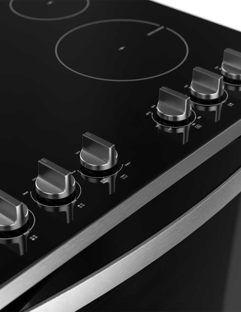 Estufa de piso eléctrica 75.9 cm 
WFRE1300D de 4 quemadores 6