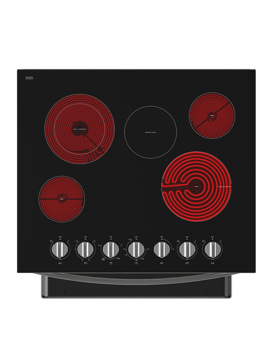 Estufa de piso eléctrica 75.9 cm WFRE2420D de 5 quemadores 3