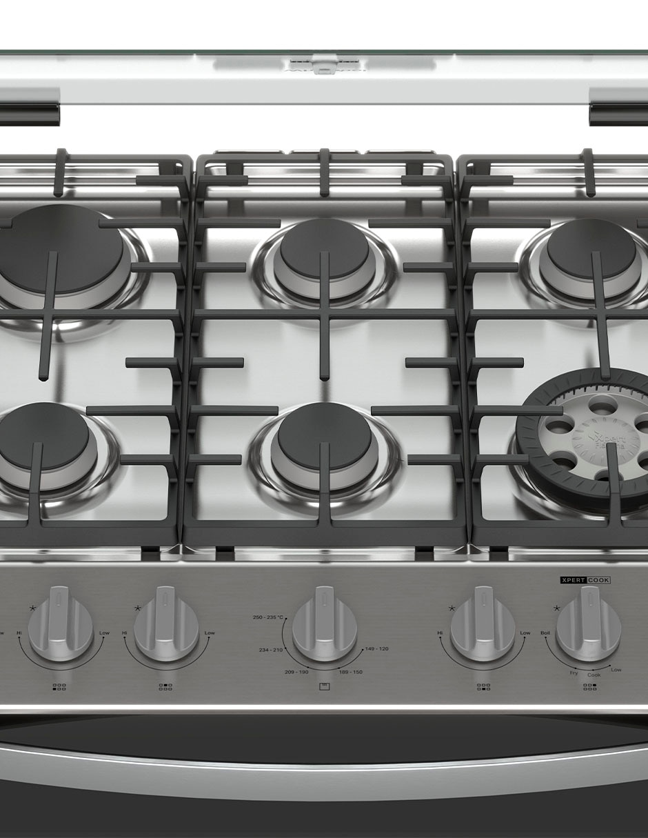 Estufa de piso a Gas LP 76 cm WFR7050S de 6 quemadores 4