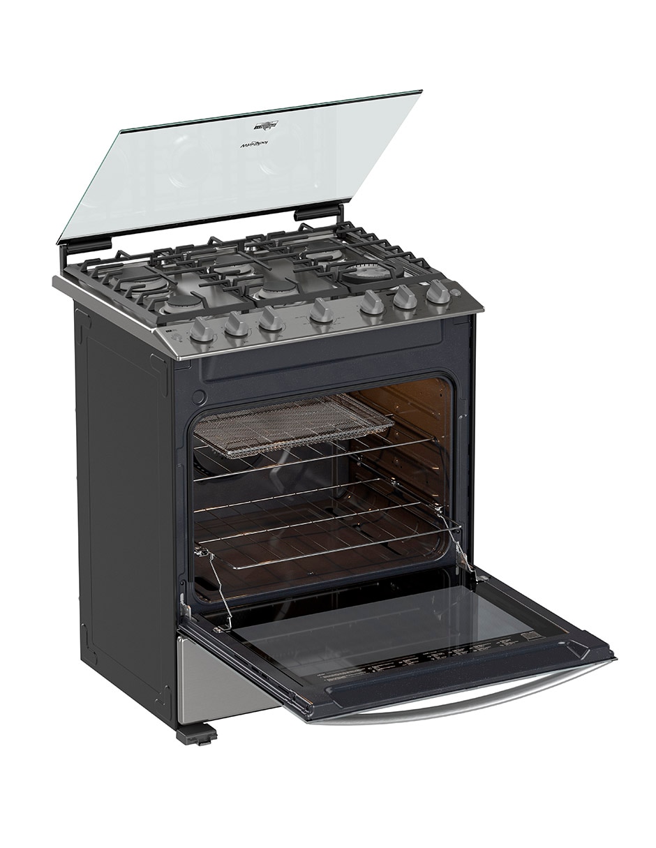 Estufa de piso a Gas LP 76 cm WFR7050S de 6 quemadores 5