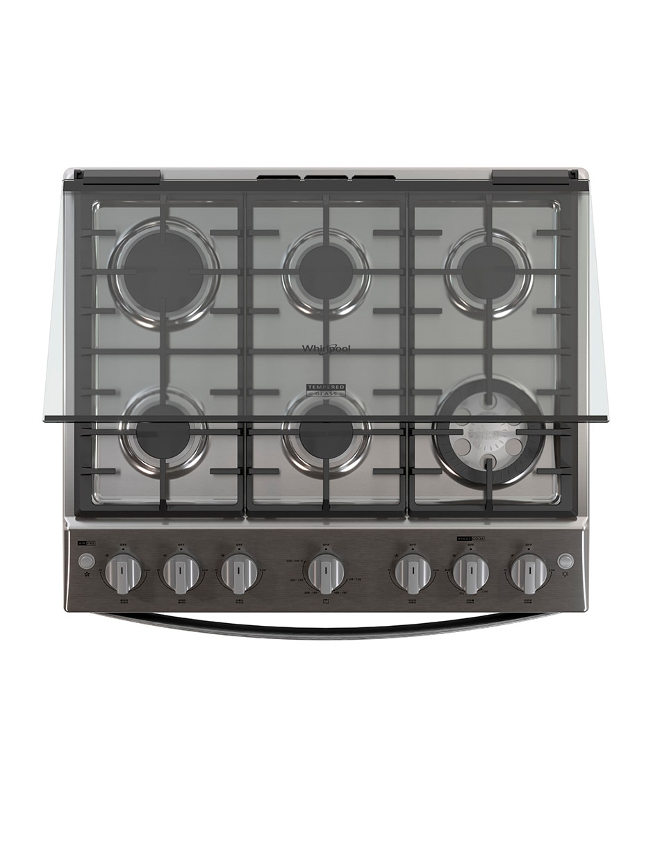 Estufa de piso a Gas LP 76 cm WFR7050S de 6 quemadores 6
