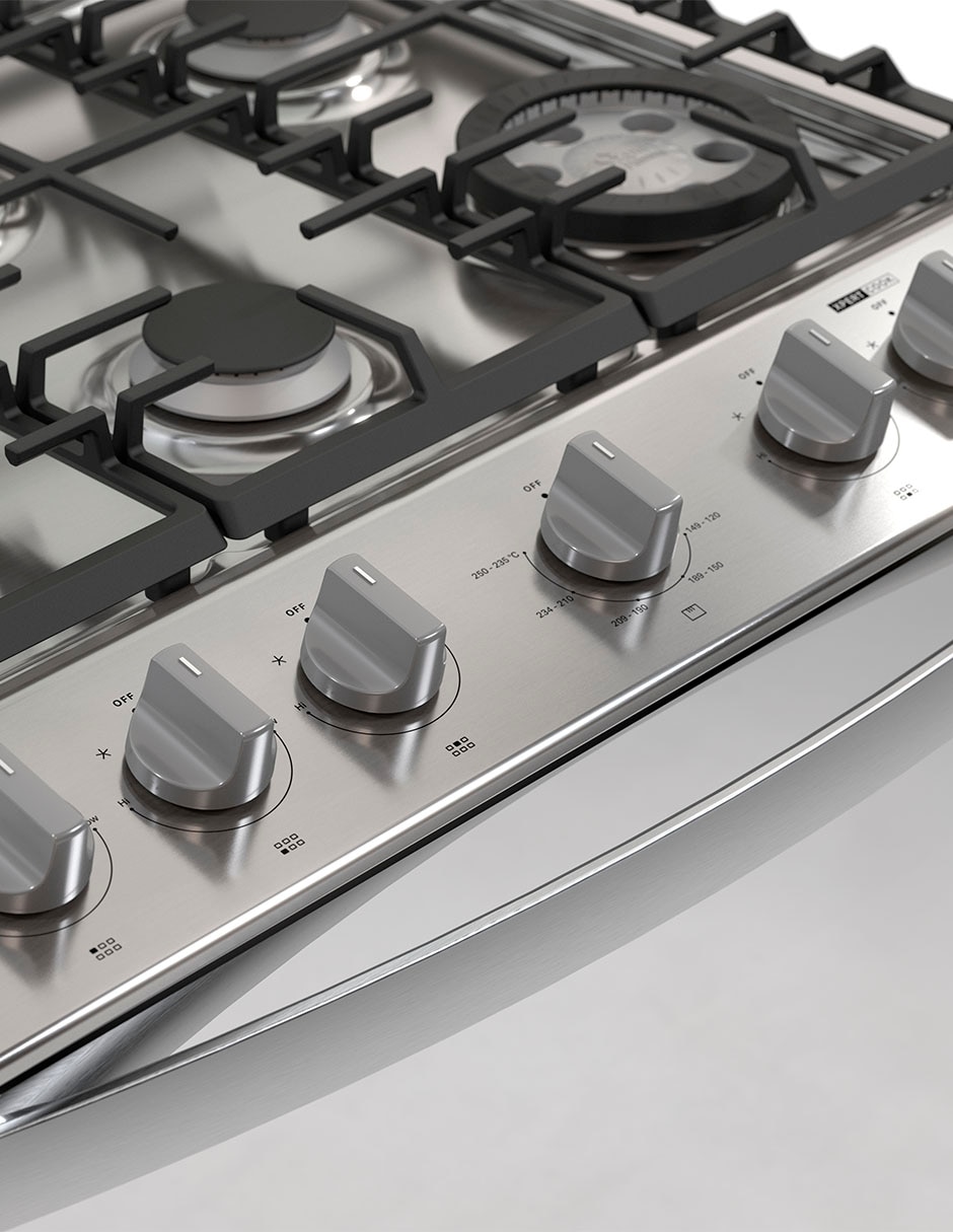 Estufa de piso a Gas LP 76 cm WFR7250S de 6 quemadores 4