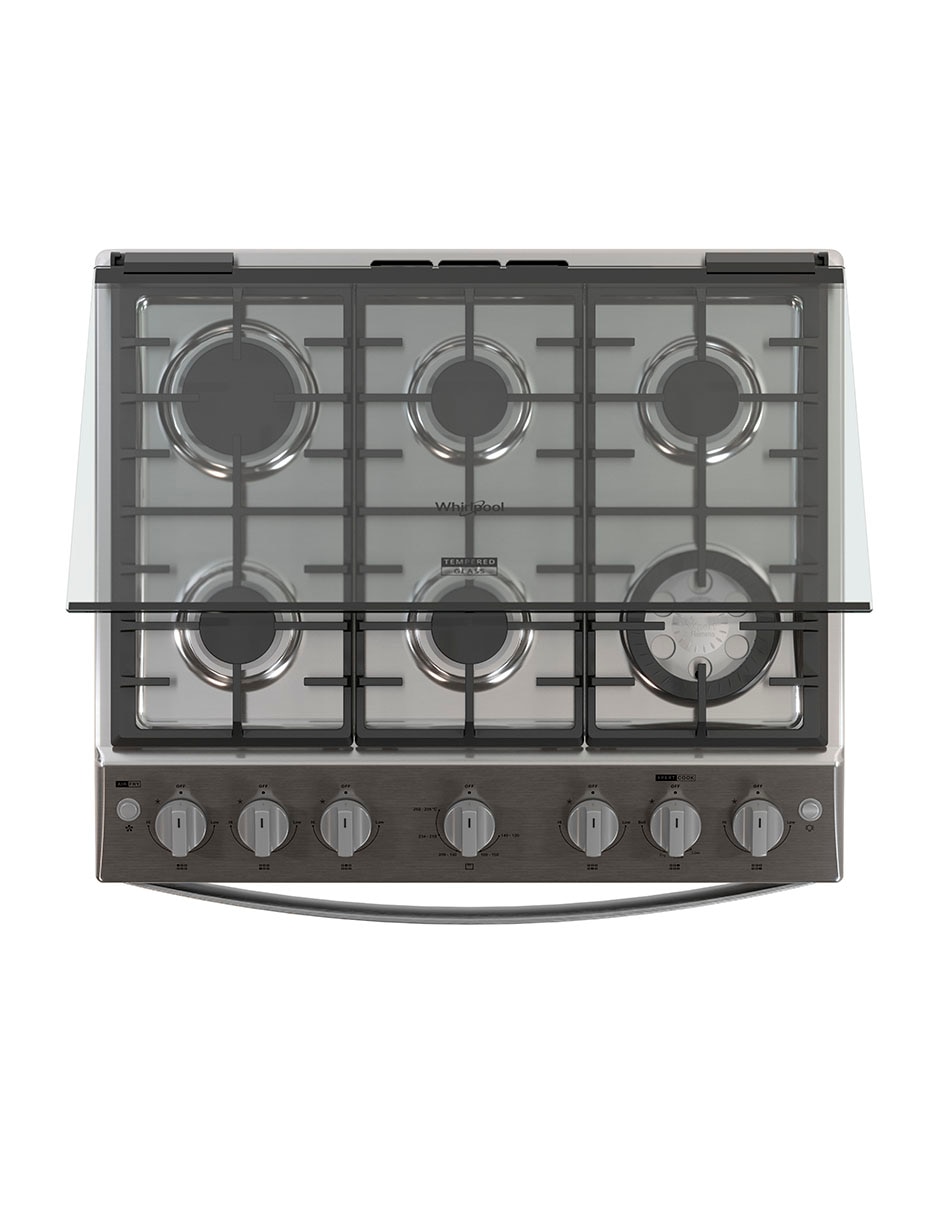 Estufa de piso a Gas LP 76 cm WFR7250S de 6 quemadores 5