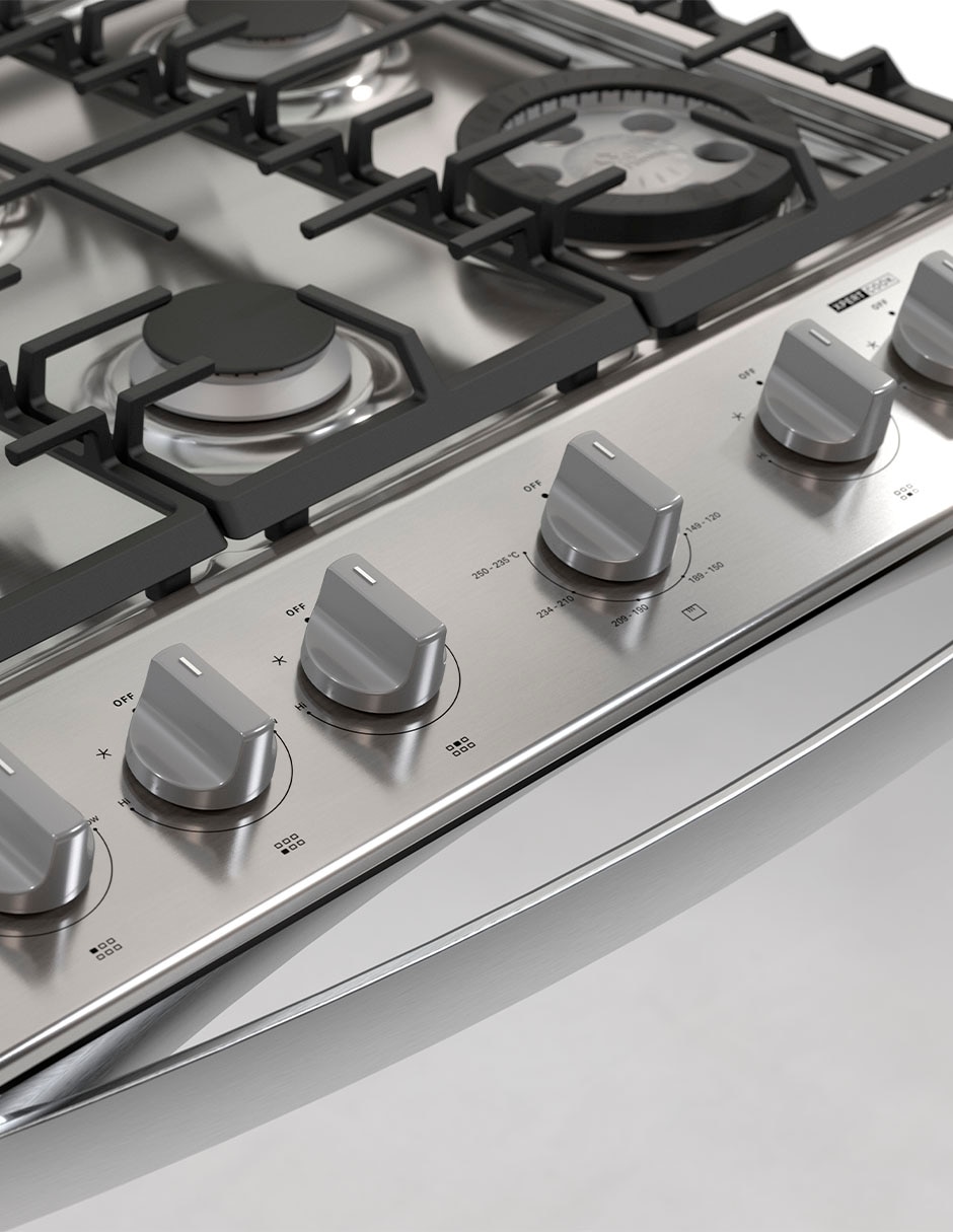 Estufa de piso a Gas LP 76 cm WFR7250S de 6 quemadores 6
