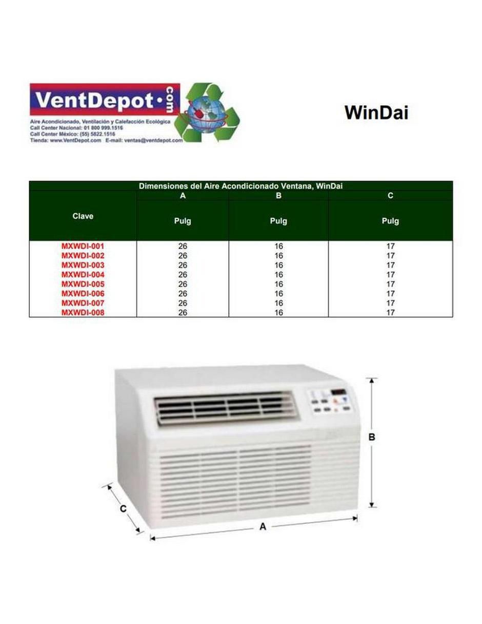 Aire acondicionado de ventana frío y calor mxwdi-001 3