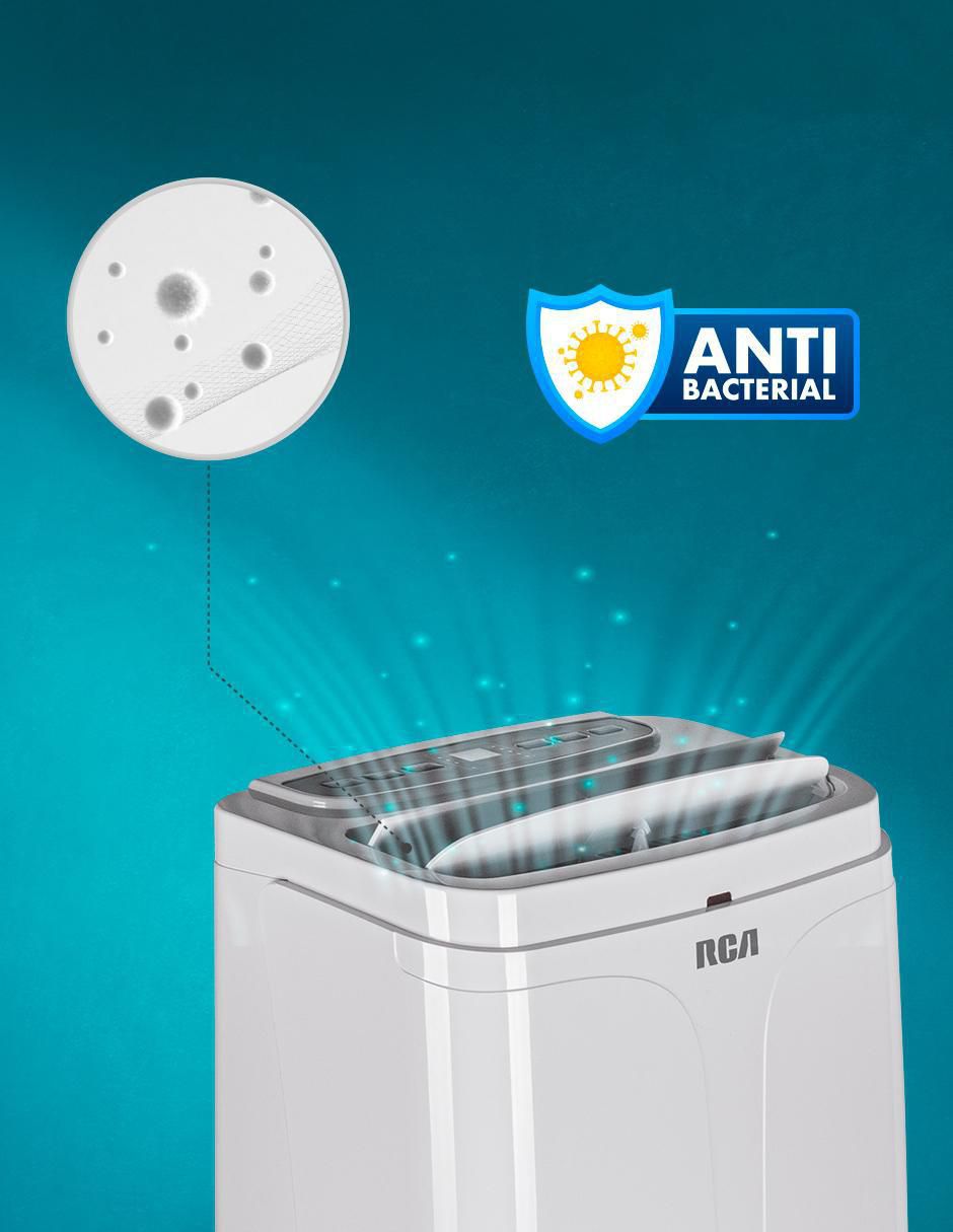 Aire acondicionado portátil Frío 12000 BTU RCAAPT12P 115 V 4