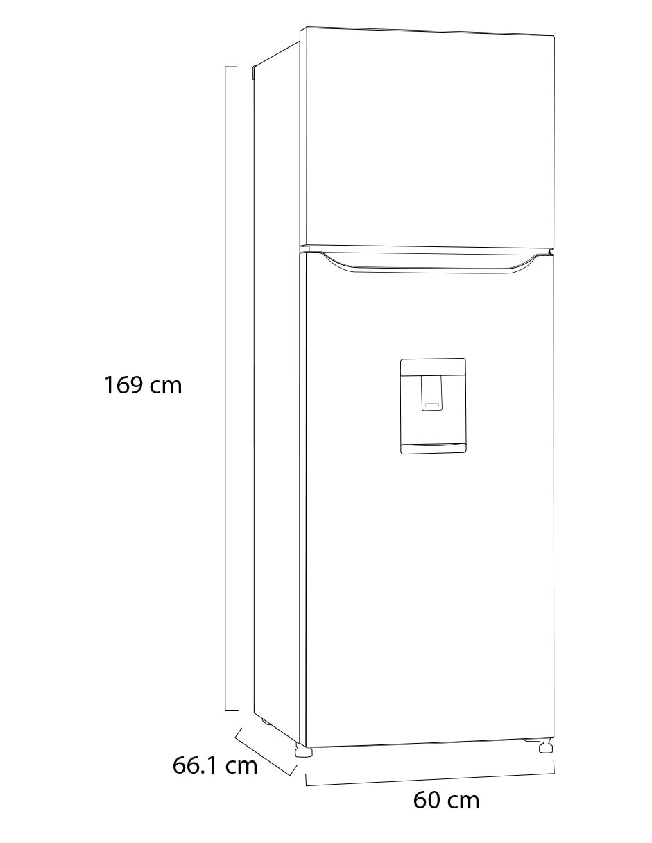 Refrigerador top mount 11 pies cúbicos no frost inverter gt35wp 11