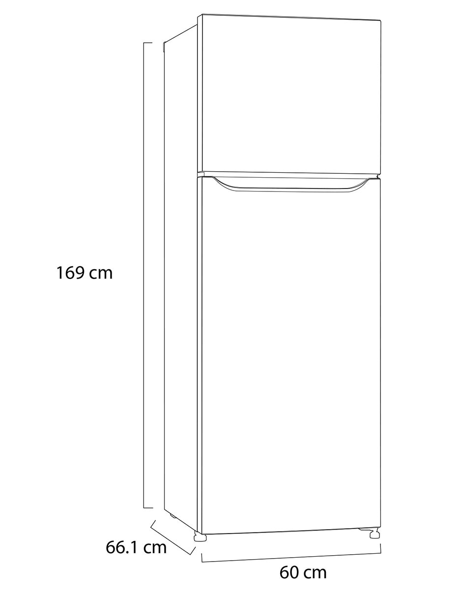 Refrigerador top mount 11 pies cúbicos no frost inverter no gt35bp 11