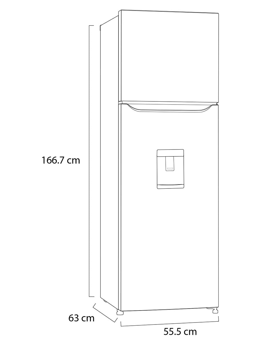 Refrigerador top mount 9 pies cúbicos inverter no frost GT32WP 11