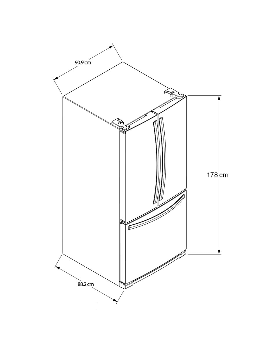 Refrigerador french door 30 pies cúbicos tecnología inverter y fábrica de hielos WRFF3536SZ 14