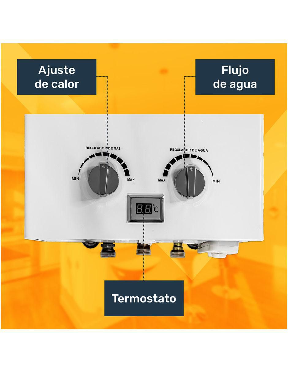 Calentador instantáneo mkz-calen6gnggri 6 l gas natural 7