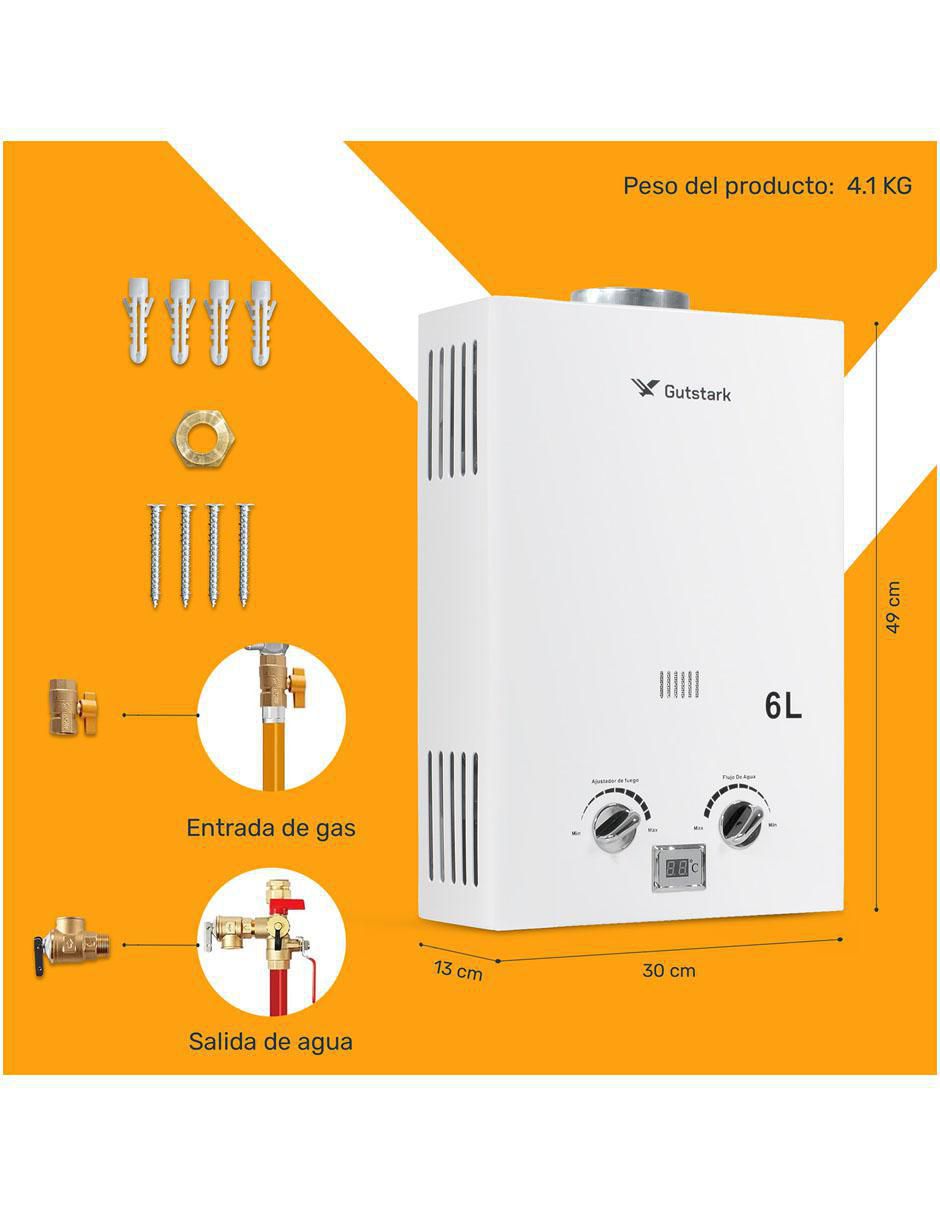 Calentador instantáneo mkz-calen6glpgri 6 L gas LP 8