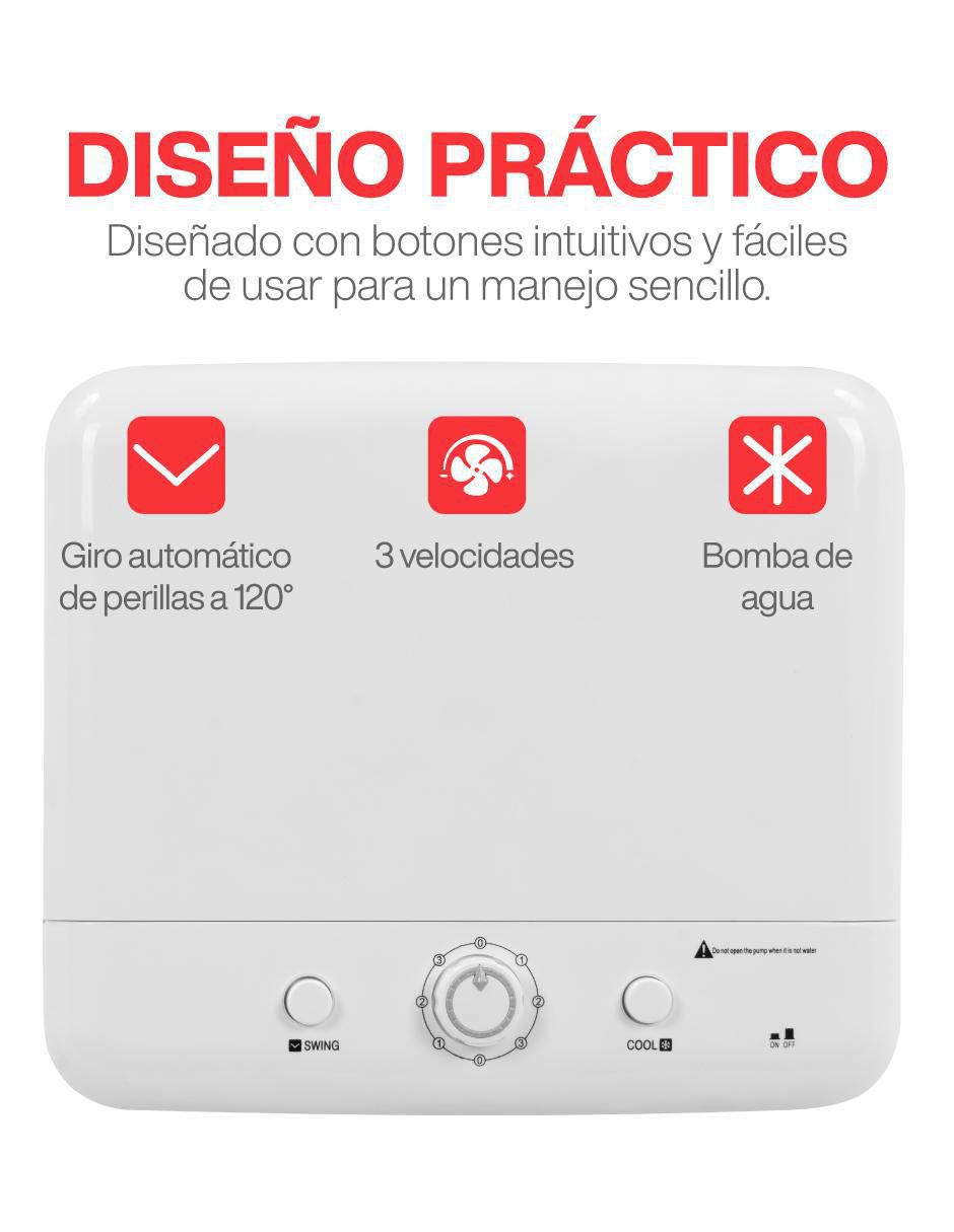 Enfriador evaporativo frío 15 L POLAR-2940CFM 127 V 5
