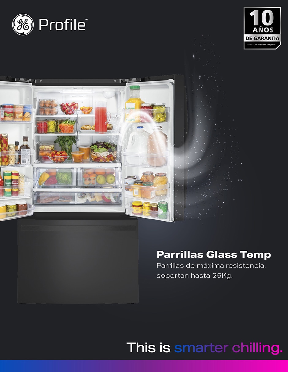 Refrigerador Bottom Mount 22 pies cúbicos no frost y fábrica de hielo PWN22JEWCDS 12