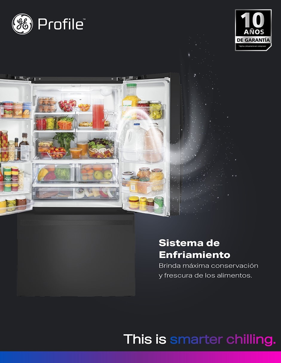 Refrigerador bottom mount 21 pies cúbicos tecnología no frost y fábrica de hielos PYN21JBWCKB 7