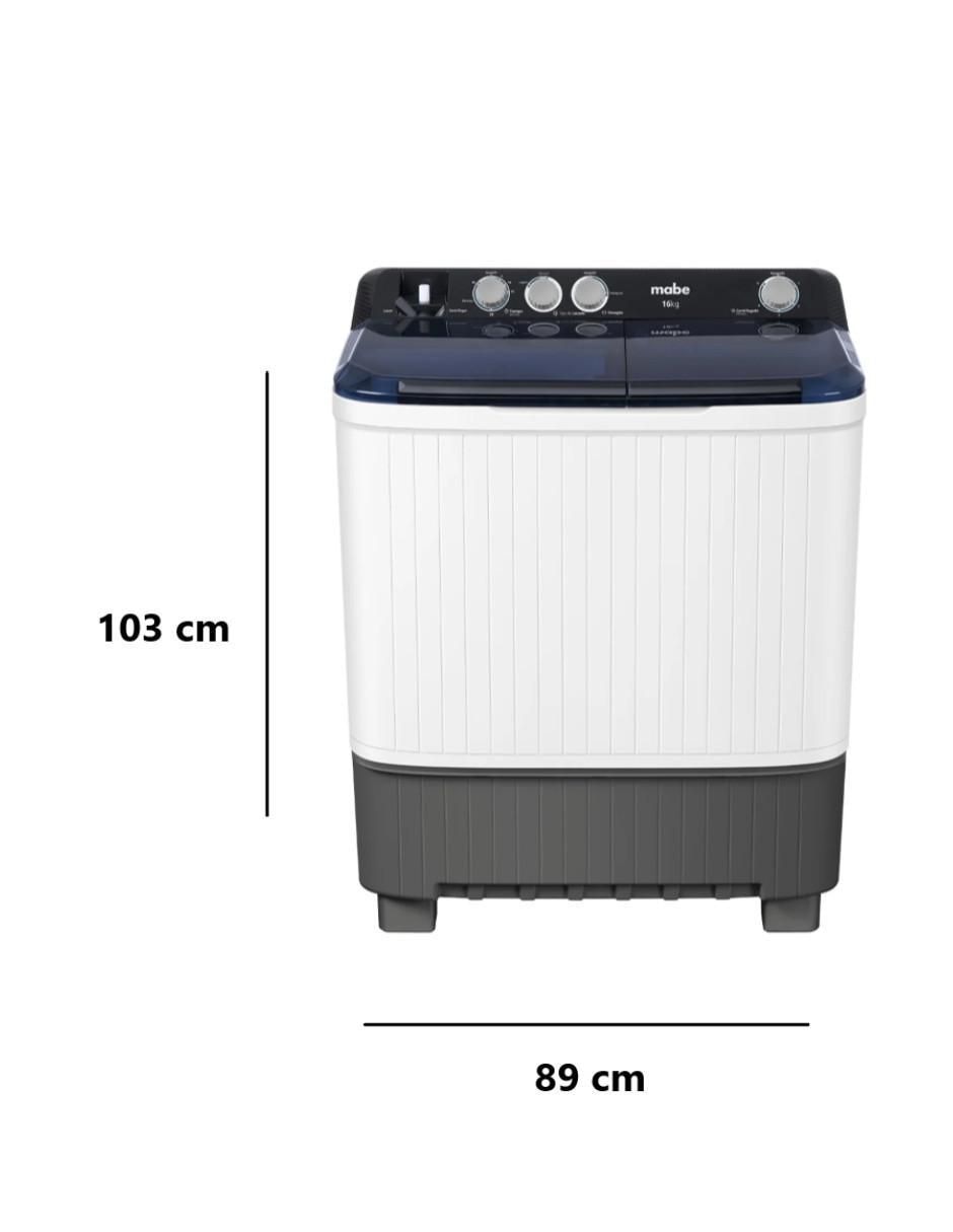 Lavadora 16 kg semiautomática carga superior lmdx6124hbab0 6