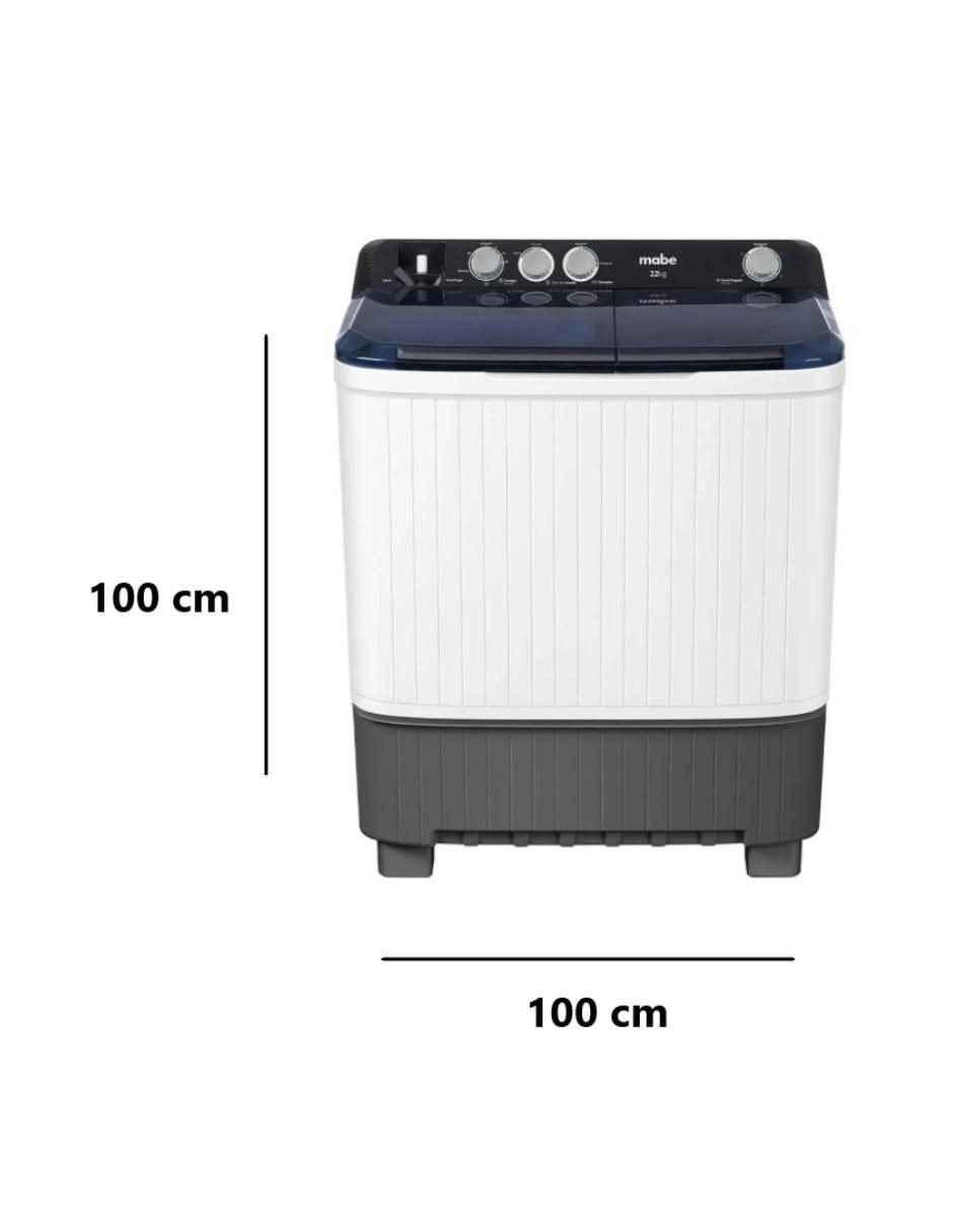 Lavadora doble tina 22 kg semiautomática carga superior lmdx2224hbab0 7