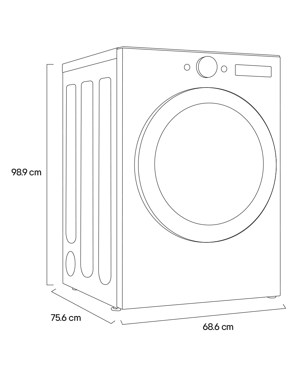 Secadora de gas natural de 22 kg con 23 ciclos DF22VFXS6B 11