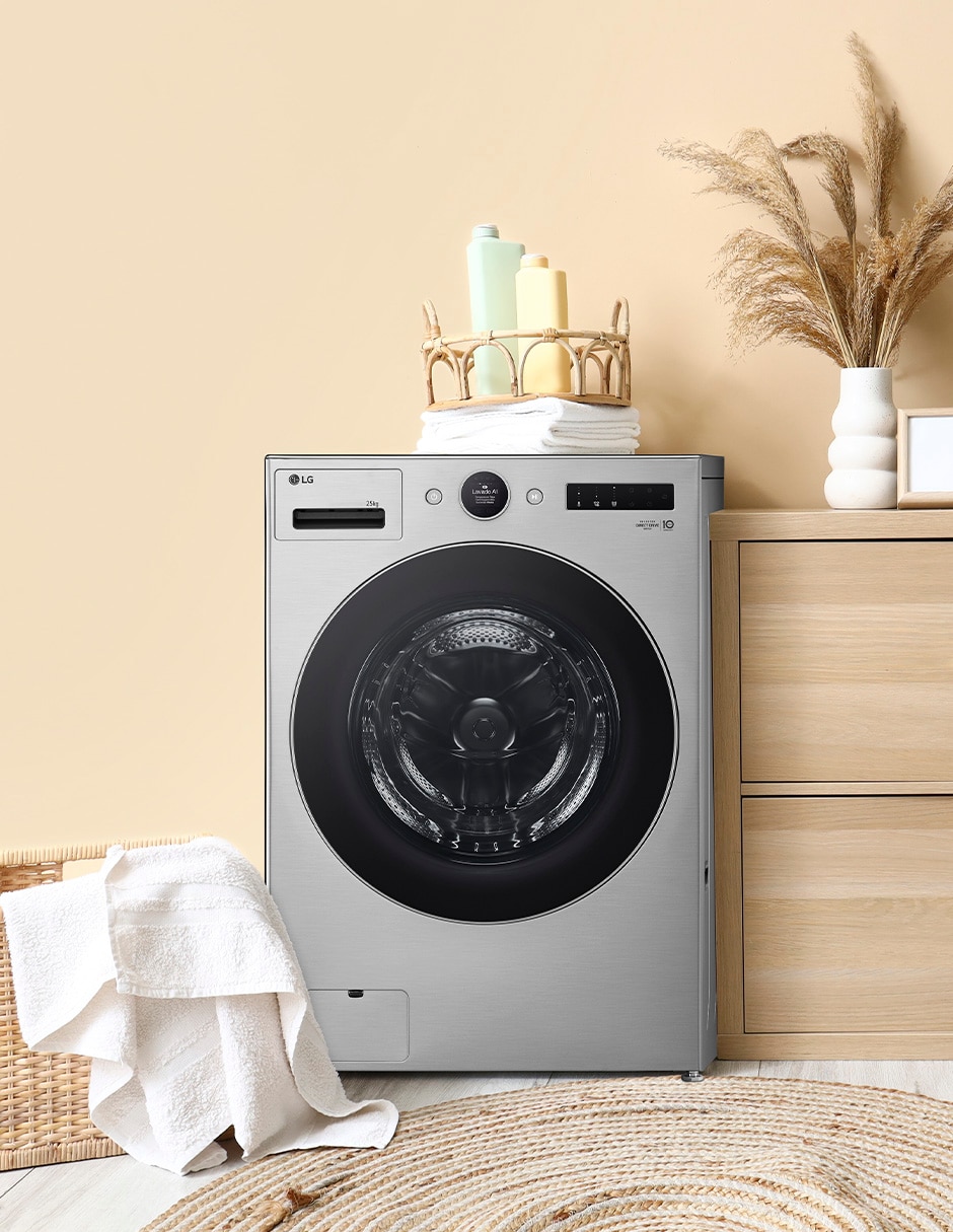 Lavadora ai 25 kg automática carga frontal wm25vfxs 10