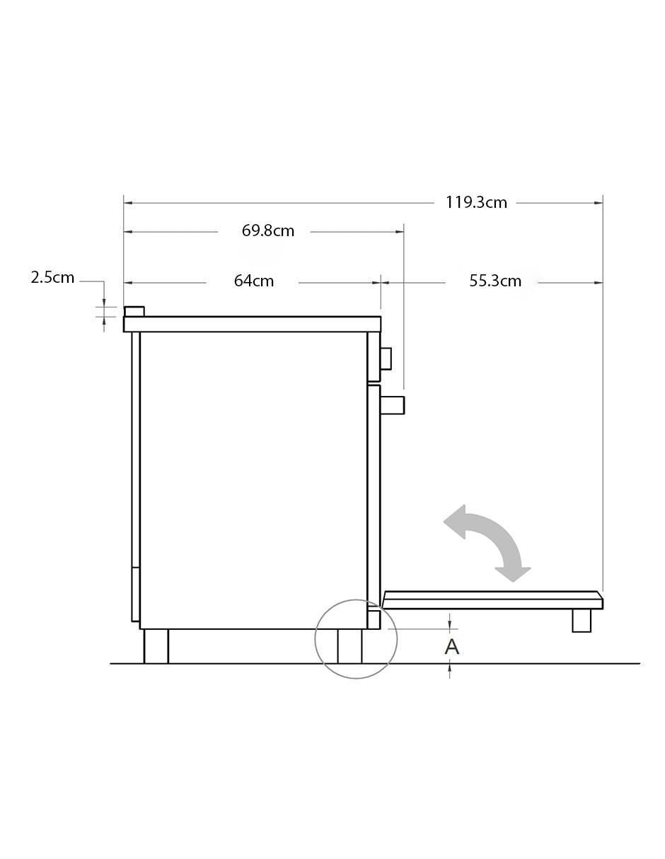 Estufa de piso 91 cm MAS365GASXVLP de 5 quemadores