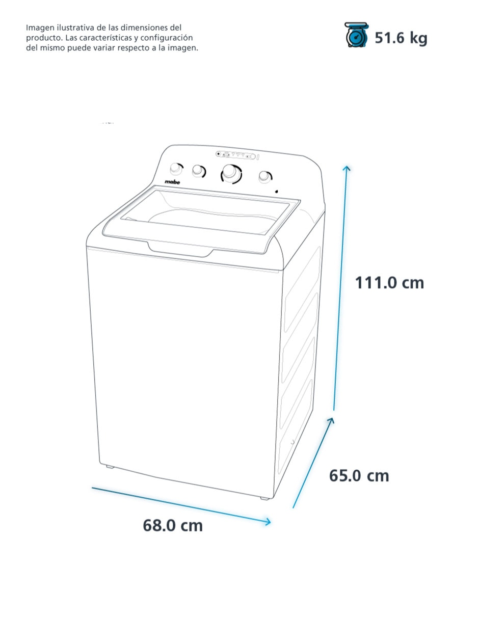 Lavadora 21 kg automática carga superior LMA71214VBAB0 19