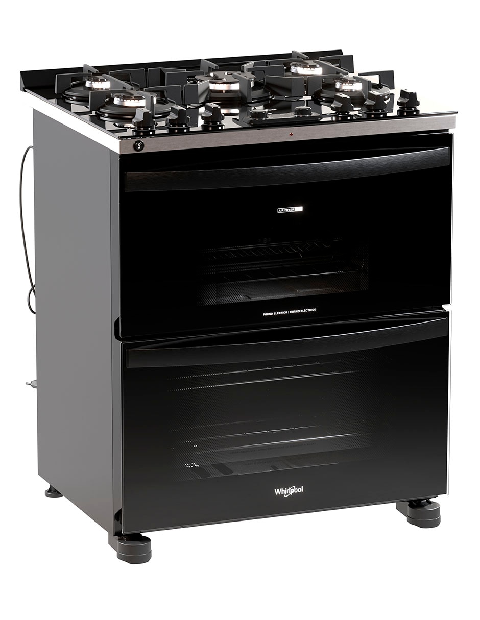Estufa de piso a gas lp 77.6 cm WFD5LABNUW de 5 quemadores 4