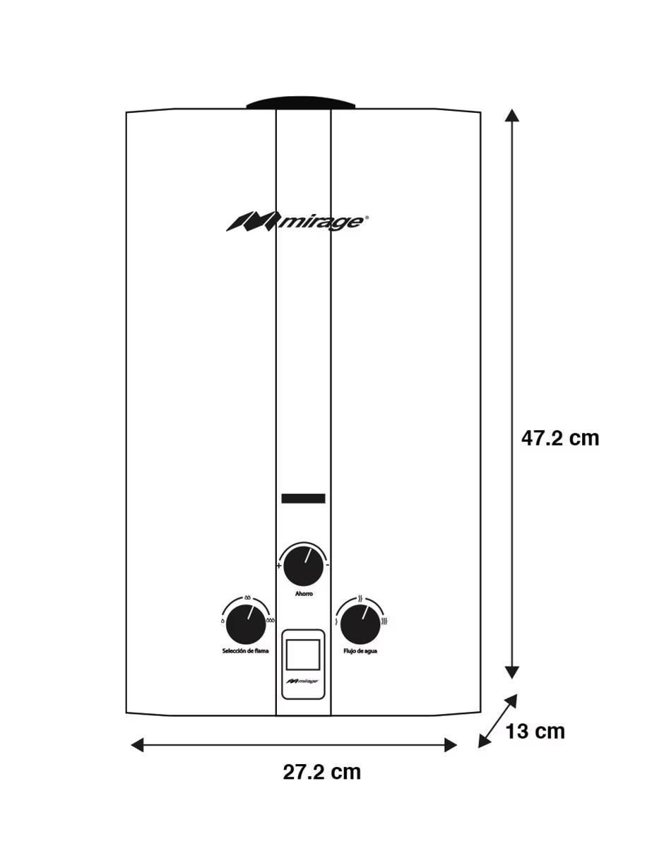 Calentador de paso MBF06ZB 6 L gas LP 4