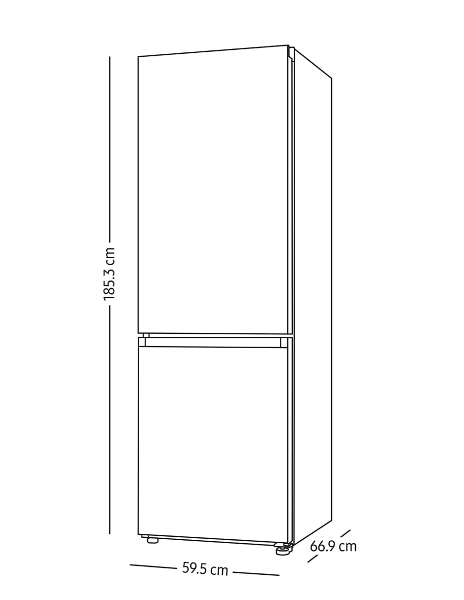 Refrigerador Bottom mount 12 pies cúbicos inverter y no frost RB33A307012/EM 6