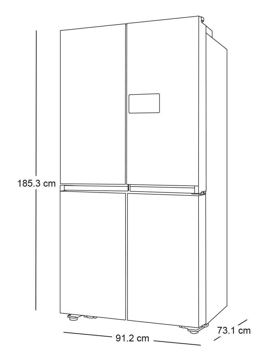 Combo refrigerador french door 23 pies cúbicos inverter no frost y fábrica de hielos 
F-RM90F6UN50U8 + Regalo Pantalla 50 pulgadas Crystal 4K Smart TV 15