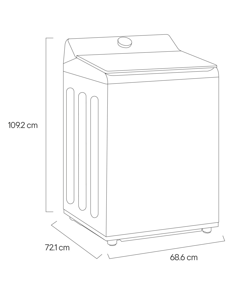 Lavadora 28 kg automática carga superior wt28egtx6 12