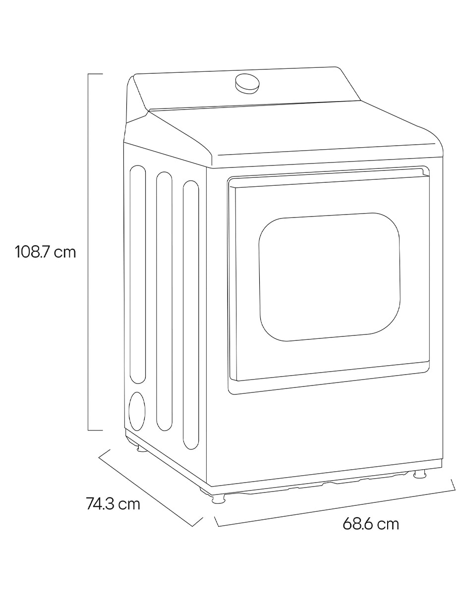 Secadora de gas natural de 22 kg con 24 ciclos DT22EGTX 11