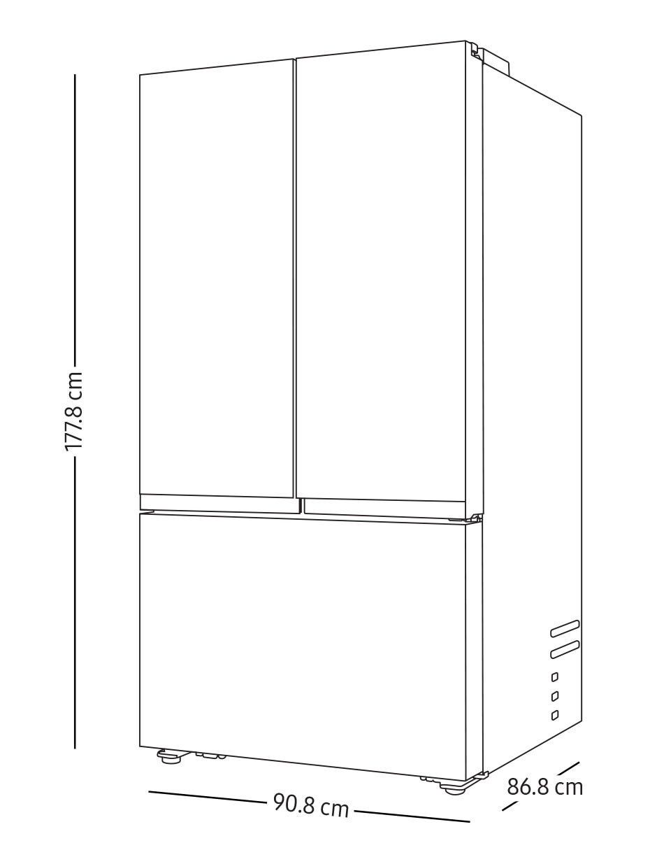 Refrigerador french door 32 pies cúbicos no frost y fábrica de hielos automática F-RF32CB5MG30T 18