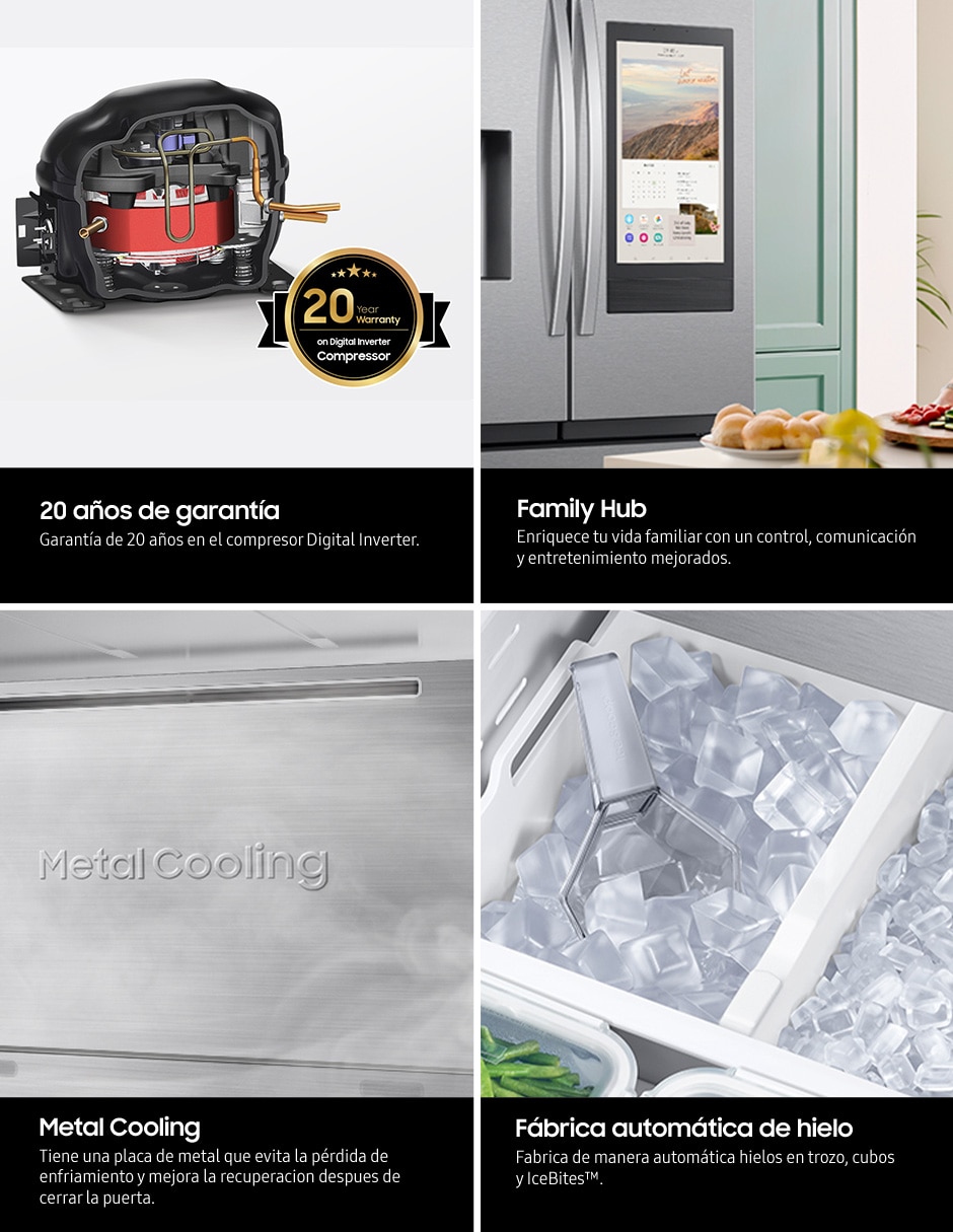 Refrigerador french door 32 pies cúbicos no frost y fábrica de hielos automática F-RF32CB5MG30T 10