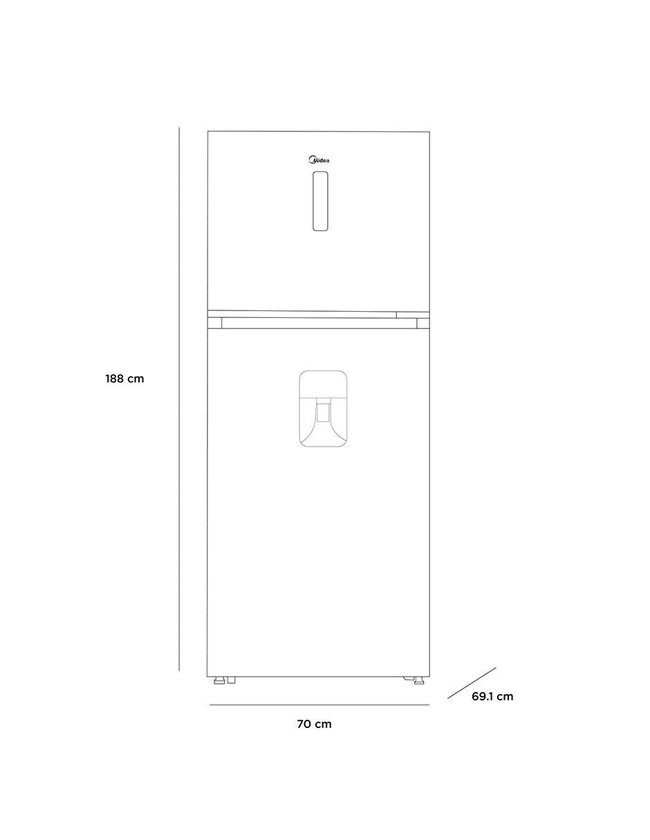 Refrigerador top mount 17 pies cúbicos inverter y no frost con fábrica de hielo MDRT645MTM46WD 6