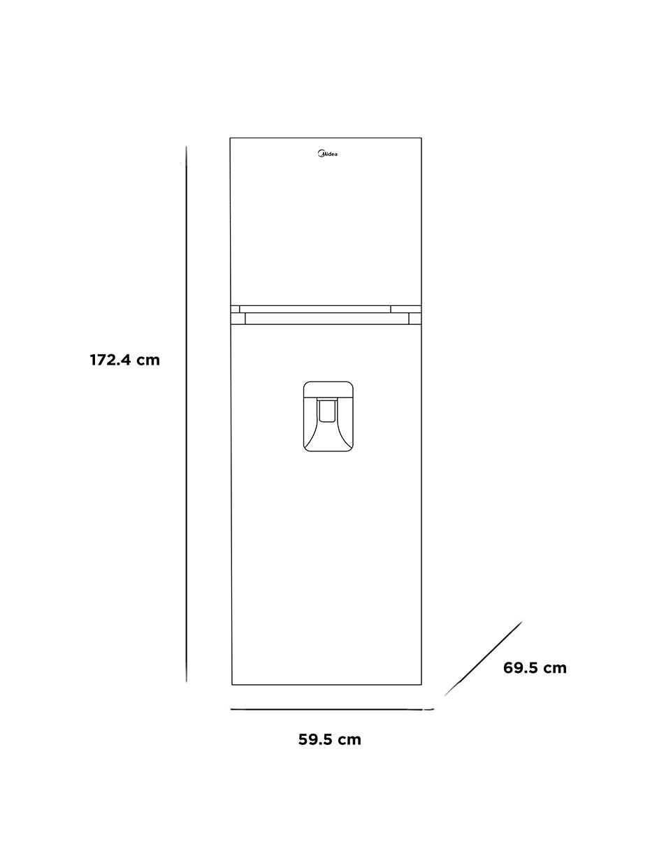 Refrigerador top mount 12 pies cúbicos inverter y no frost y fábrica de hielo MDRT489MTM46WD 7