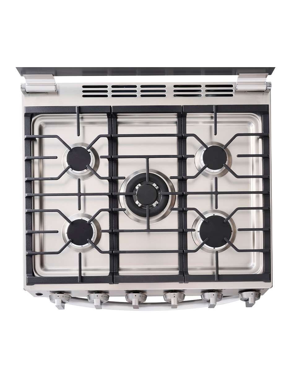 Estufa empotrable a gas LP 75.8 cm LGRL5840S de 5 quemadores 6