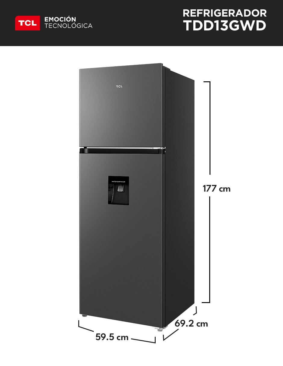 Refrigerador Top mount 13 pies cúbicos inverter no frost y fábrica de hielo TDD13GWD 11