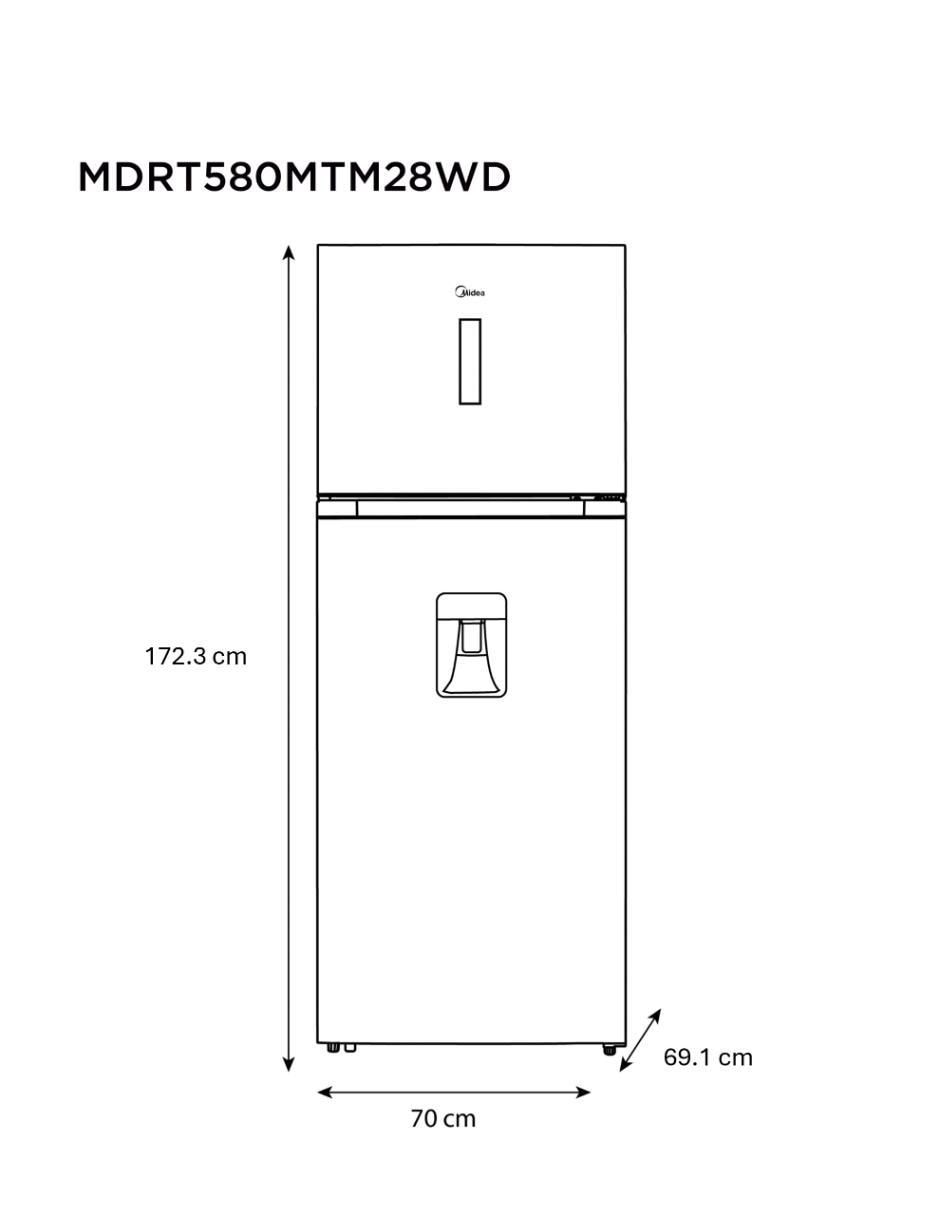 Refrigerador top mount Jazz Black 15 pies cúbicos inverter y fábrica de hielo MDRT580MTM28WD 13
